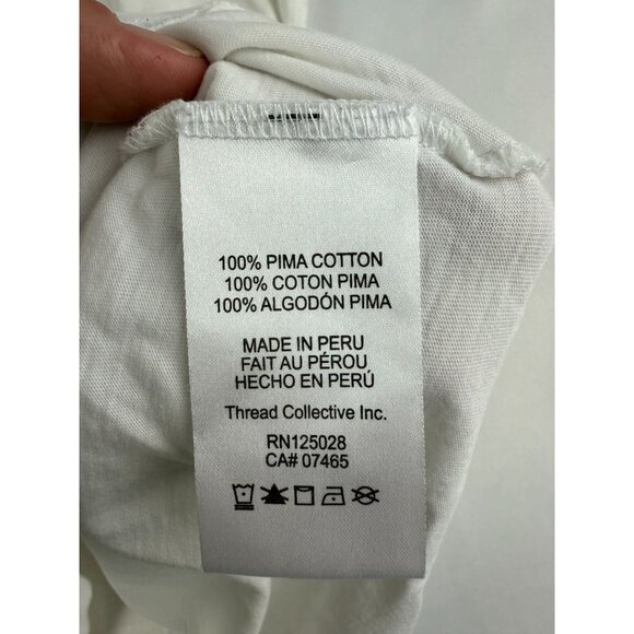 Psycho Bunny CLASSIC CREW NECK TEE White  Mens Size 5 Medium - Picture 6 of 8